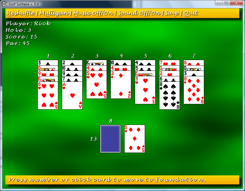 freecell golf